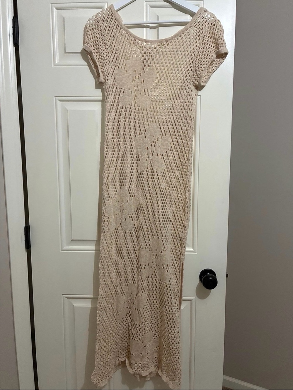 Free People Crochet Maxi Cover Up Dress Sz M